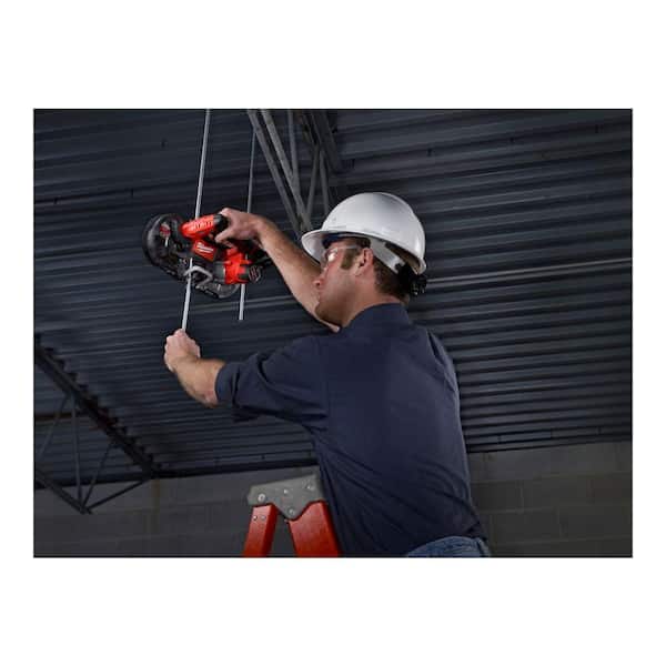 Milwaukee - M12 12V Lithium-Ion Cordless Sub-Compact Band Saw with XC Battery Pack 4.0 Ah and Charger Starter Kit