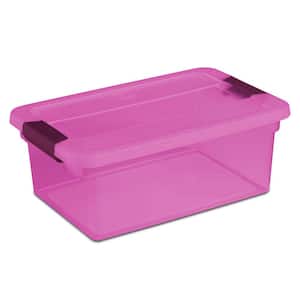 ClearView Latch 15 Qt. Plastic Storage Container Box, Purple (12-Pack)