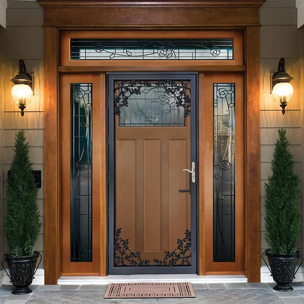 Charlotte 32 in. x 80 in. Black Storm Door