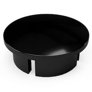 1-1/2 in. Furniture Grade PVC Internal Dome Cap in Black (10-Pack)