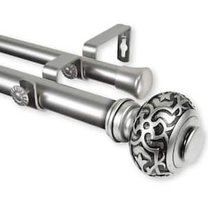 Maple 28 in. - 48 in. Adjustable 1 in. Dia Double Curtain Rod in Satin Nickel
