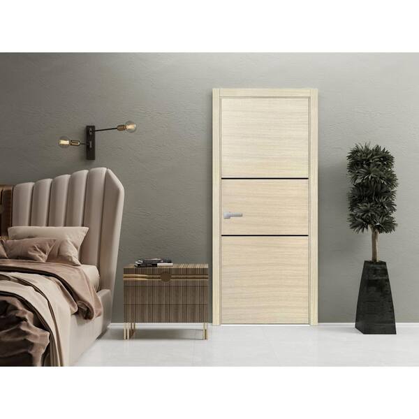 Sartodoors 14 42 in. x 80 in. Left-Hand/Inswing Solid Natural