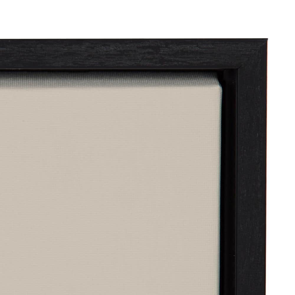 Colorful Peace Sign Hand Art on Black Framed Canvas