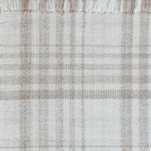 Titus 8 ft. X 10 ft. Taupe/Ivory Plaid Indoor Area Rug