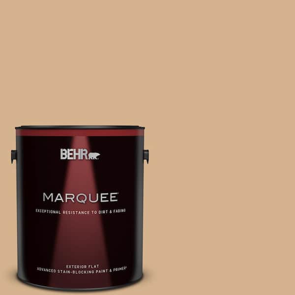 BEHR MARQUEE 1 gal. Home Decorators Collection #HDC-NT-04 Creme De Caramel Flat Exterior Paint & Primer