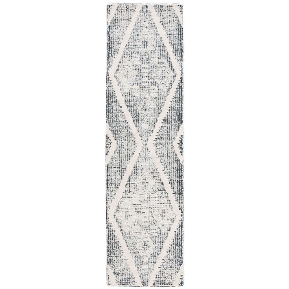 Diamond Runner Rug SAFAVIEH Metro 2 ft. x 9 ft. Black/Ivory Striped Diamond Runner Rug ...