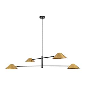 Gabriel 4-Light Mid Century Linear Chandelier