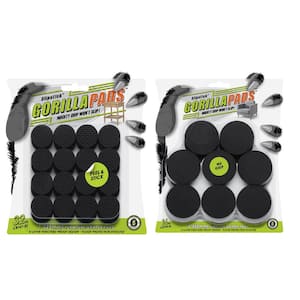 Slipstick GorillaPads Gripper Anti-skid 8-Pack 2-in Black Rubber in the  Chair Leg Tips & Furniture Glides department at