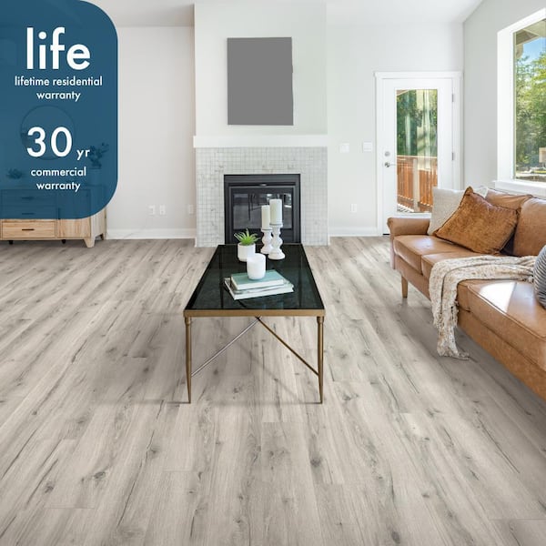 Lifeproof Franklin Cove Oak Waterproof Hybrid Resilient Flooring | Ultimate Scratch & Dent Resistance