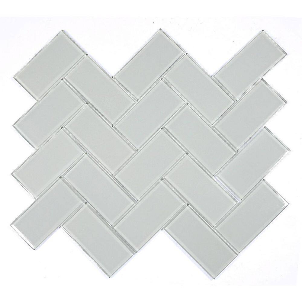 Metro White 3 in. x 6 in. Glossy Glass Subway Backsplash Wall Tile (12 sq.ft./Case) price history on PriceWatchPro