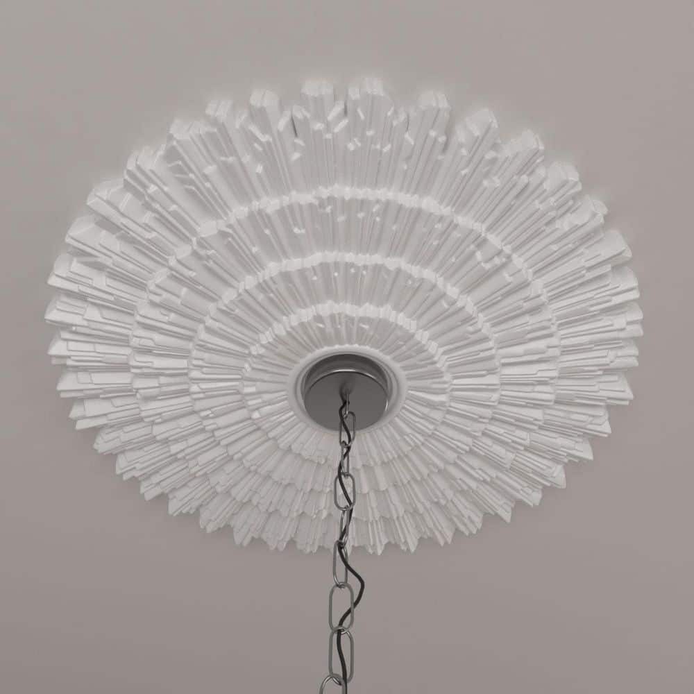 Eryn Primed White Urethane Ceiling Medallion, 24.75" Diameter