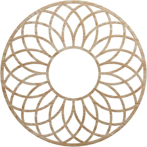 Ekena Millwork 34 in. x 11.625 in. x 0.25 in. Wood Medallion Moulding