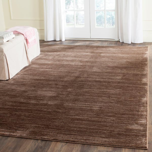 Vision 8 ft. x 8 ft. Square Brown Solid Marle Area Rug