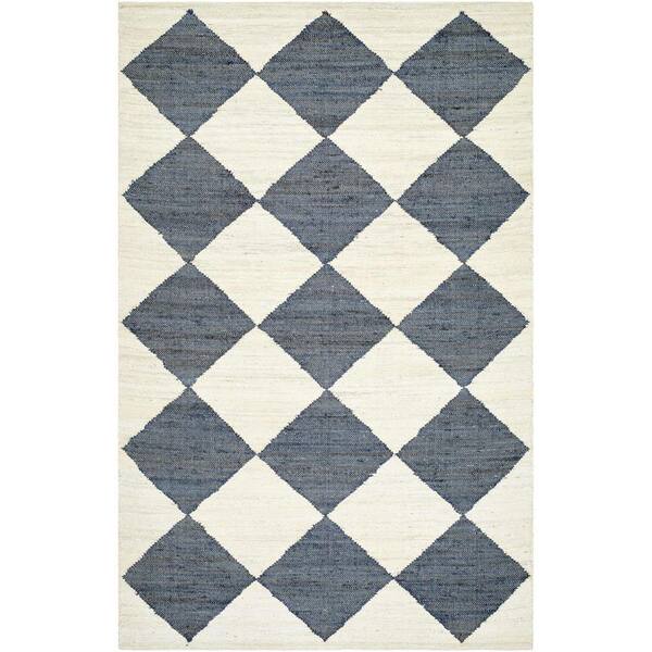 Livabliss Vivir Antho Denim Modern 9 ft. x 12 ft. Indoor Area Rug