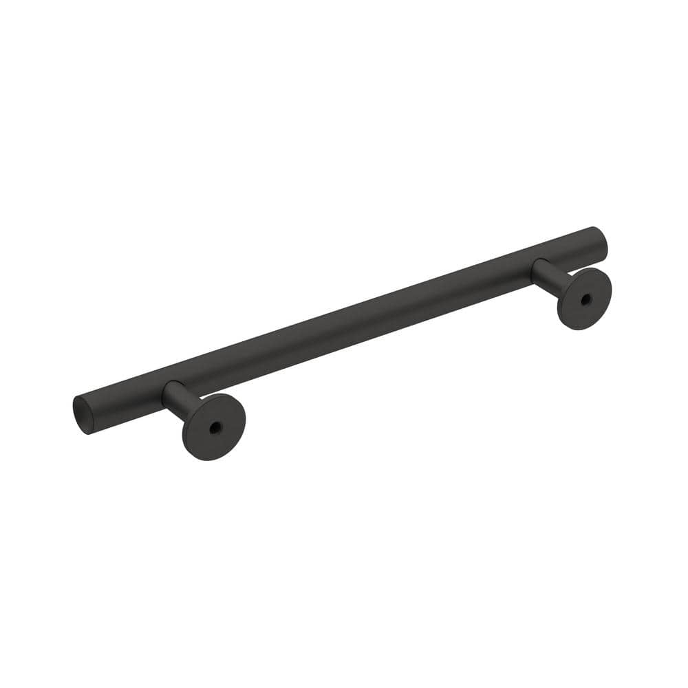 Matte Black Modern Bar Cabinet Pull with Mounting Hardware