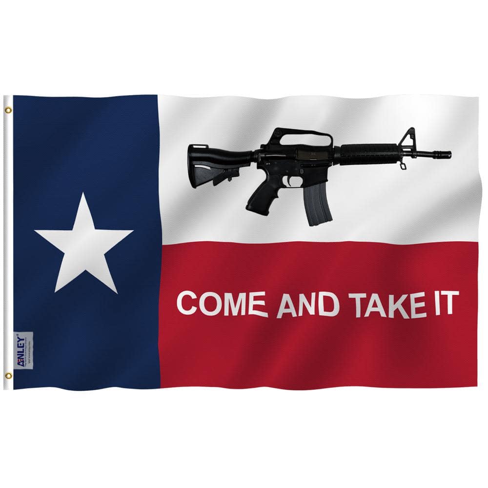 3 ft. x 5 ft. Polyester Texas Come And Take It Flag 2-Sided Flag Banner wit