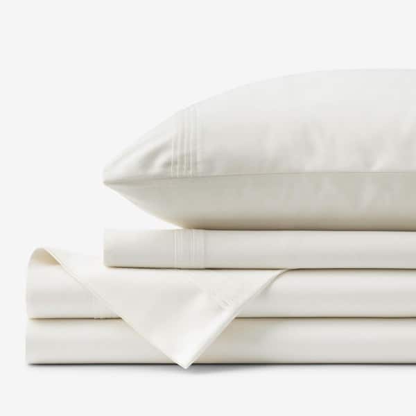 Legends Luxury Egyptian 4-Piece Cream Cotton Sateen King Sheet Set
