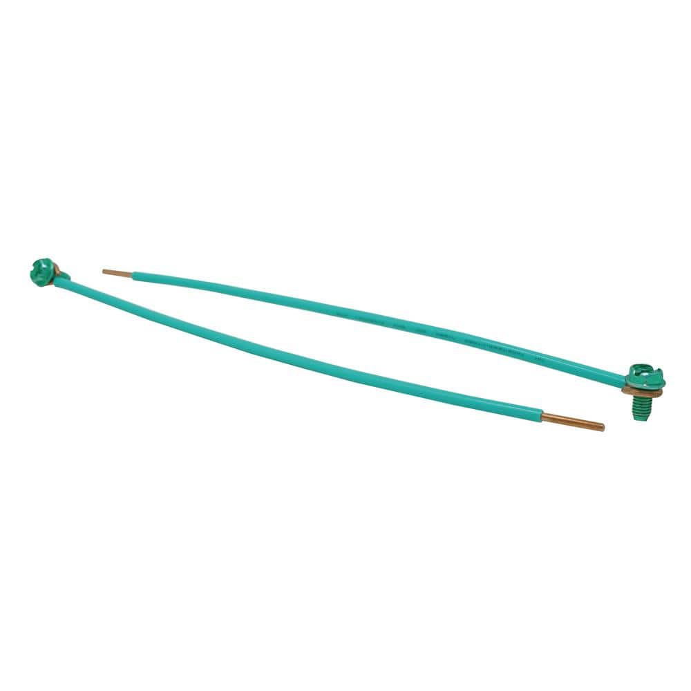 Commercial Electric 12 AWG Solid 8 in. Grounding Pigtails with Screws