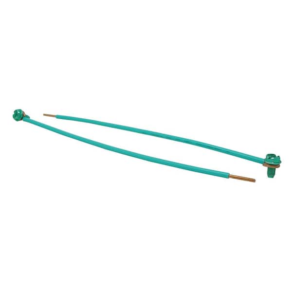 Commercial Electric 12 AWG Solid 8 in. Grounding Pigtails with Screws