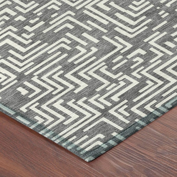 Chantille Machine Washable Indoor/Outdoor Abstract ACN2664 Gray 10 ft. x 14 ft. Area Rug