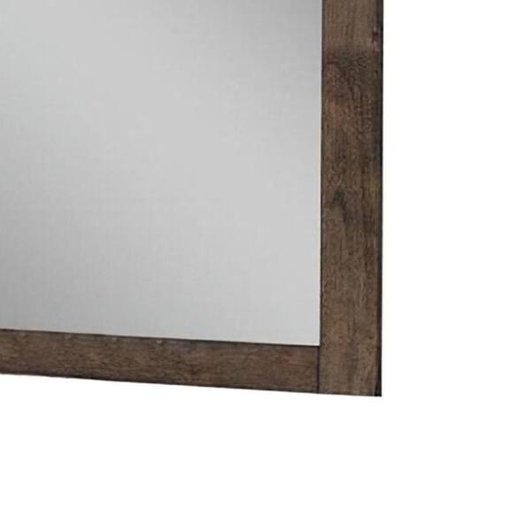 Acme Furniture Merrilee 1 in. x 40 in. Rustic Square Framed Oak