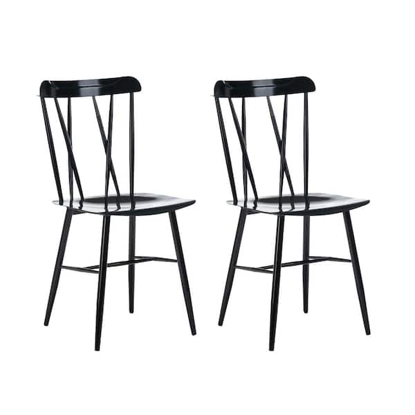 Boraam Savannah Metal Dining Chair, Black (Set of 2)