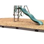 One Inch Series 16 ft. Weathered Wood Composite Straight Playgound Border