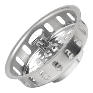 Fit-All Kitchen Sink Strainer Replacement Basket - Stainless steel with polished finish