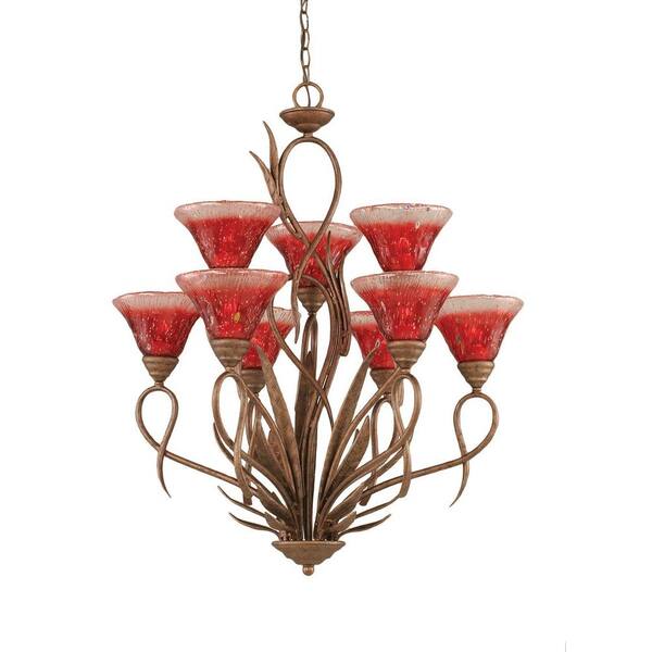 Filament Design Concord 9 Light Ceiling Bronze Incandescent Chandelier-DISCONTINUED