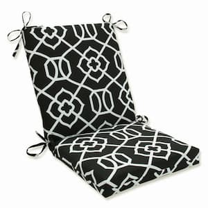 Lattice Outdoor/Indoor 18 in. W x 3 in. H Deep Seat, 1-Piece Chair Cushion and Square Corners in Black/White Kirkland