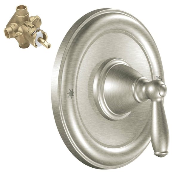 MOEN Brantford Single-Handle Posi-Temp Trim Kit in Brushed Nickel (Valve Included)
