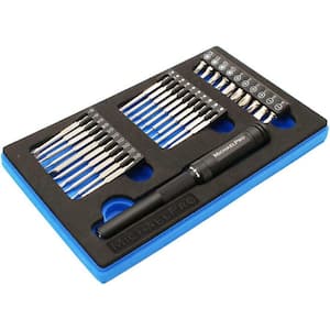 31-Piece Ratcheting Precision Screwdriver with Bits
