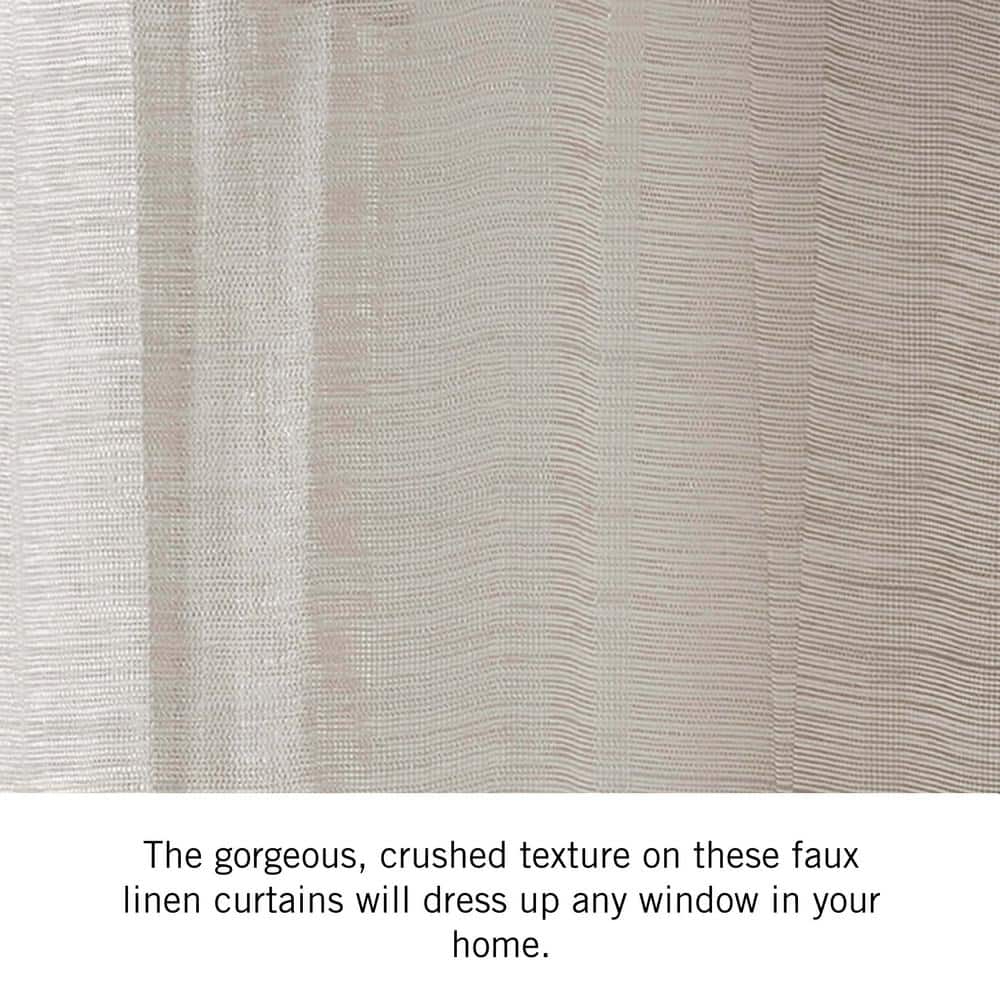 Taupe Sheer Grommet 84" x 104" Polyester Window Curtains