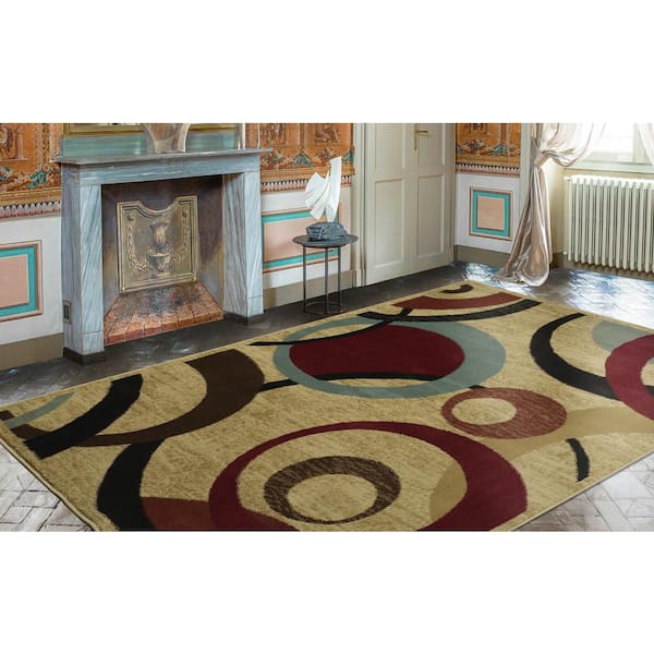 Ottomanson Royal Collection 8 Ft X 10 Contemporary Abstract Beige Area Rug Ryl1182 8x10 The Ottomanson Royal Collection 8 Ft X 10