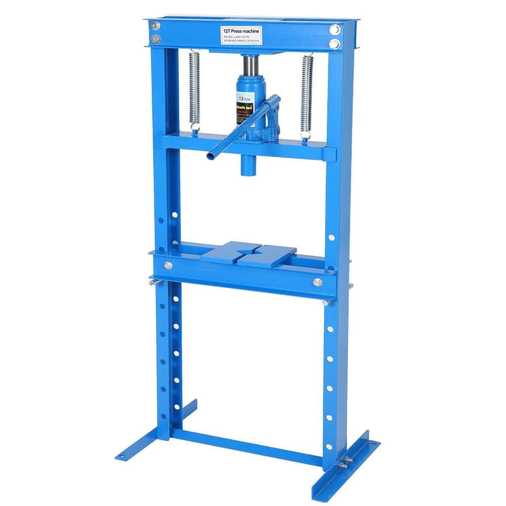 Heavy Duty H-Frame Blue 12-Ton Hydraulic Shop Press for Automotive Repair, Bearing and U-Joint Work price history on PriceWatchPro