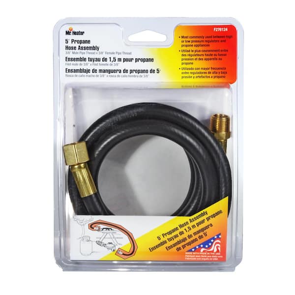 5 ft. Propane Hose Assembly with 3/8 in. MPT x 3/8 in. FPT Ends