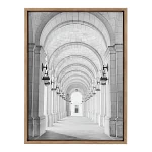 Sylvie Union Station by Golie Framed Canvas Cityscape Art Print 24 in. x 18 in .