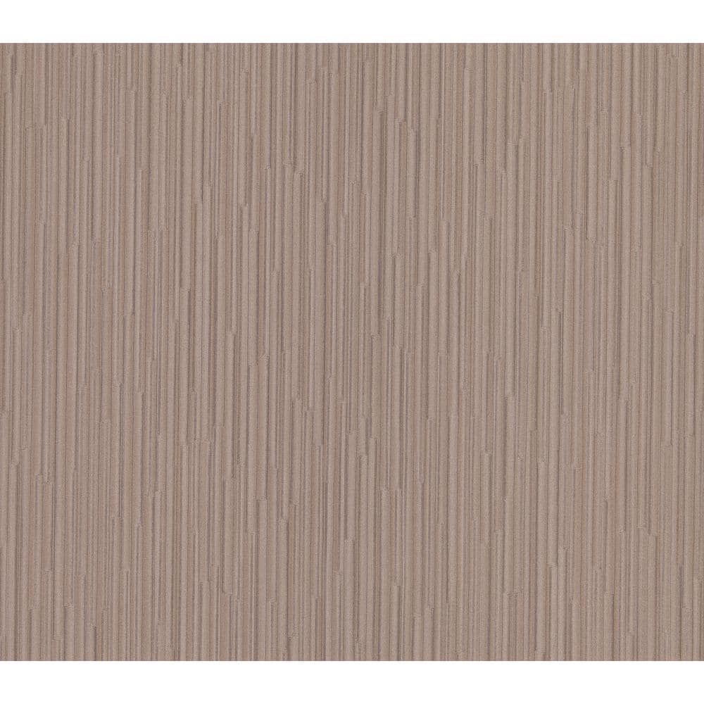 Cipriani Light Brown Vertical Texture Vinyl Peelable Wallpaper (Covers 57.8
