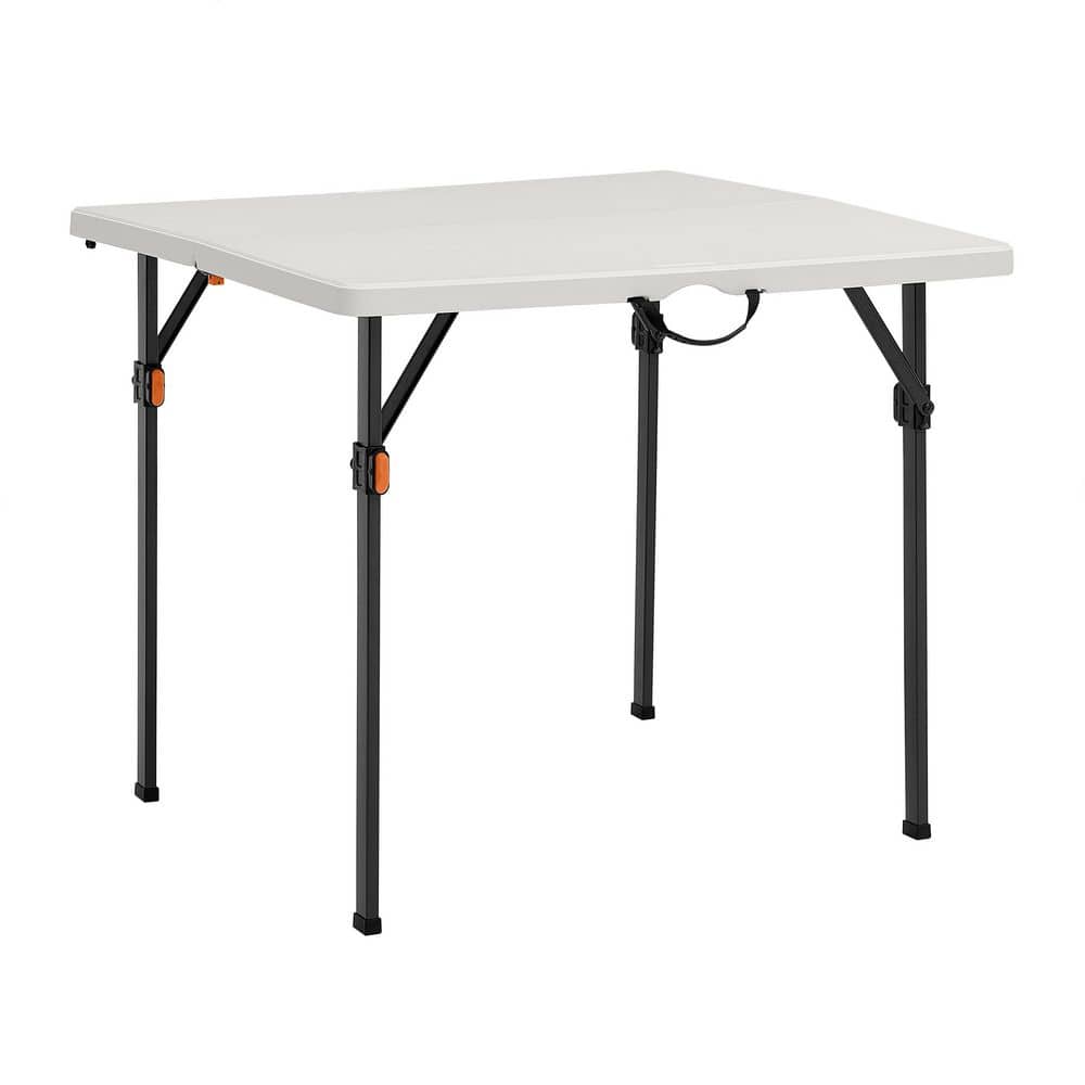 HDX 34 in. White & Grey Indoor/Outdoor Folding Square Card Table