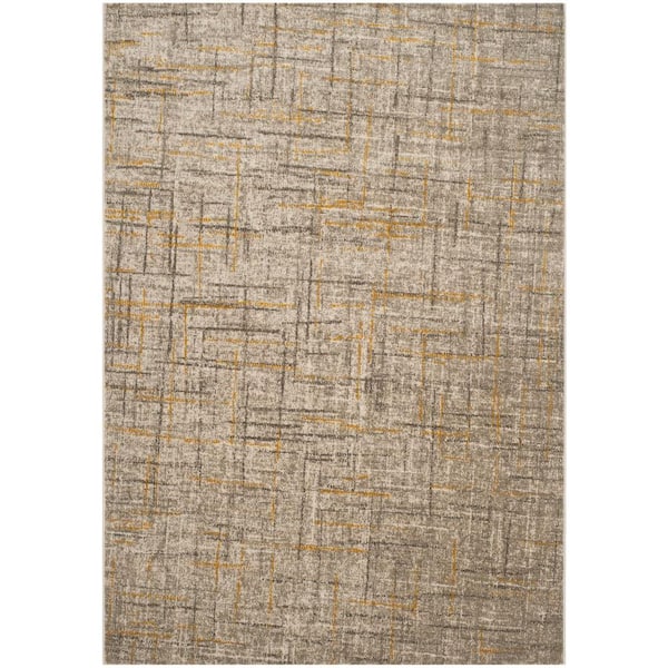 SAFAVIEH Porcello Grey/Dark Grey 5 ft. x 8 ft. Geometric Area Rug