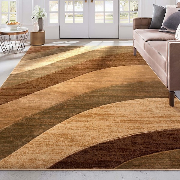 Good Vibes Cecilia Modern, Striped, Multi 7 ft. 10 in. x 9 ft. 10 in., Area Rug