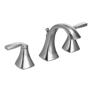 Voss 8 in. Widespread 2-Handle High-Arc Bathroom Faucet Trim Kit in Chrome (Valve Not Included)