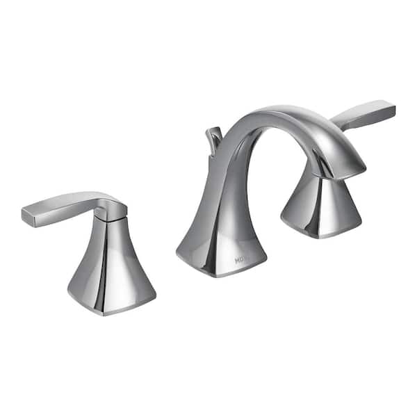 MOEN Voss 8 in. Widespread 2-Handle High-Arc Bathroom Faucet Trim Kit in Chrome (Valve Not Included)