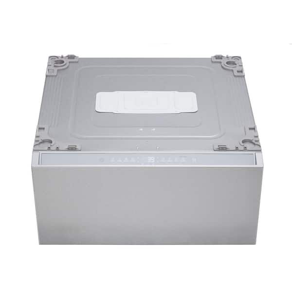 1.0 cu. ft. 29 in. SideKick Pedestal Front Load Washer, TWIN Wash Compatible in Brushed Platinum Steel