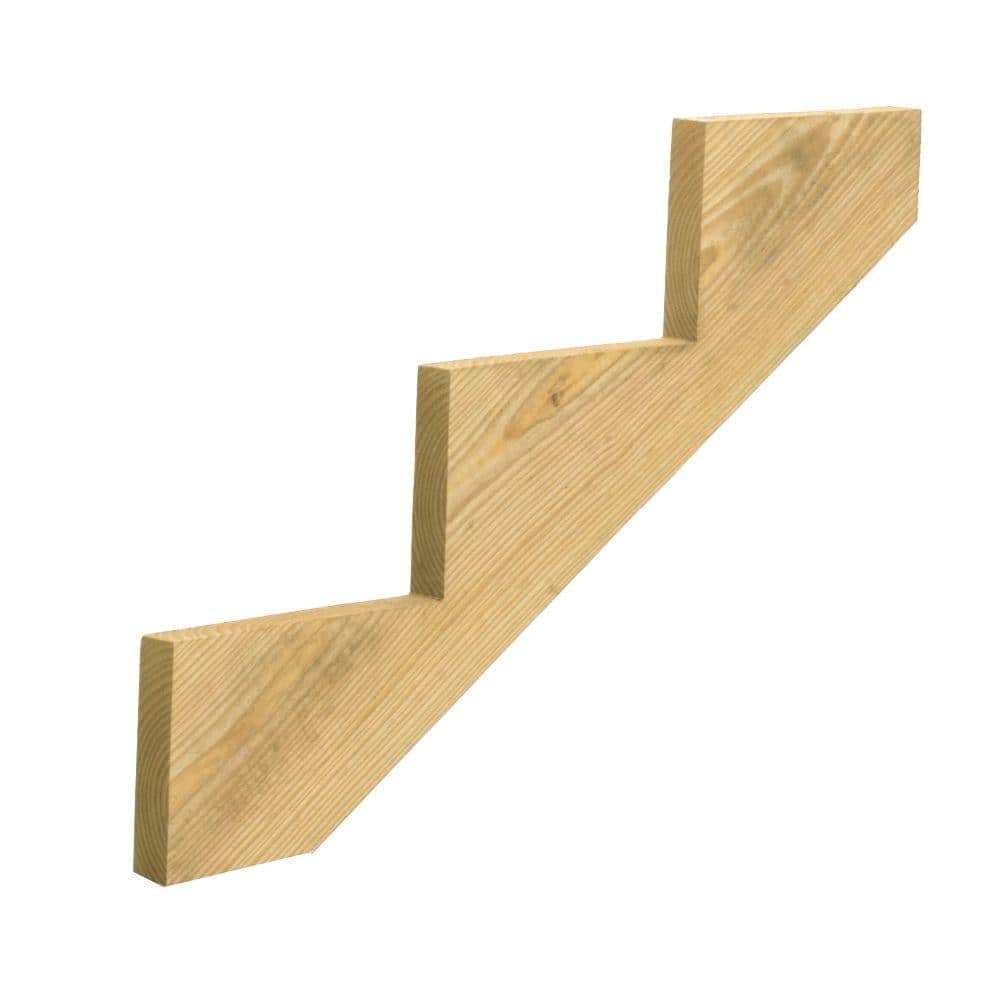 3-Step Ground Contact Pressure Treated Pine Stair Stringer 368910 - The  Home Depot