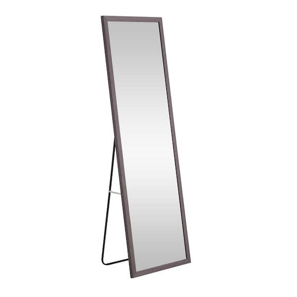 Tatahance 17 in. W x 60 in. H Rectangle Solid Wood Frame Gray Full Length Mirror