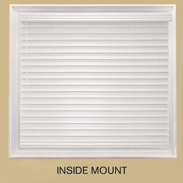 Home Decorators Collection White Cordless Room Darkening 2 5 In Premium Faux Wood Blind For Window 28 W X 64 L 10793478378449 - Home Depot Home Decorators Collection Blinds