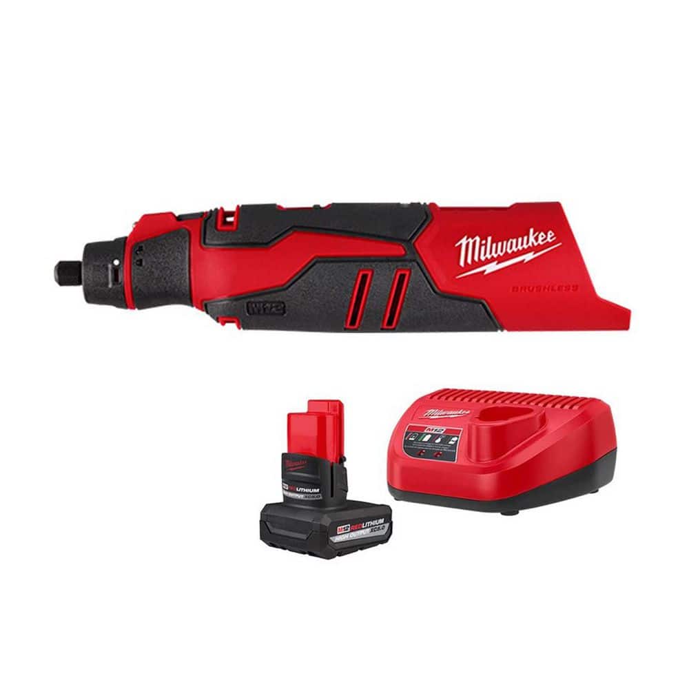 M12 12V Lithium-Ion Cordless Brushless Rotary Tool with HIGH OUTPUT XC5. 0 Starter Kit price history on PriceWatchPro