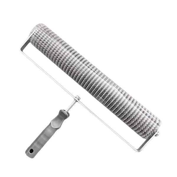 18 in. Self-Leveling Spiked With handle Paint Epoxy Roller with 1/2 in. Plastic Spikes for Concrete Cement Floor