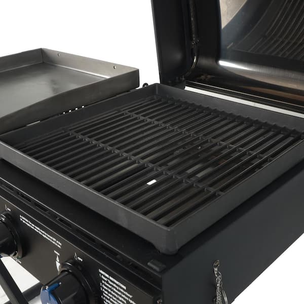 Razor 4 Burner Foldable Griddle and Grill Combo with Lid ,Black